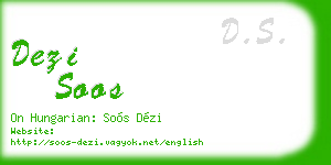 dezi soos business card